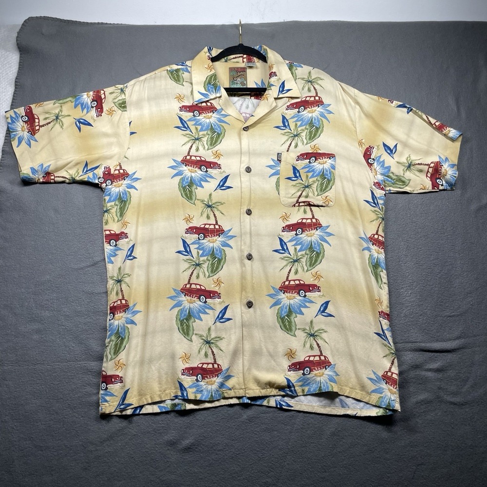 Pineapple Connection Vintage Aloha Hawaiian Shirt Grandpacore Dadcore Retro L